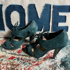 Coach Teagan Suede Platform Heels